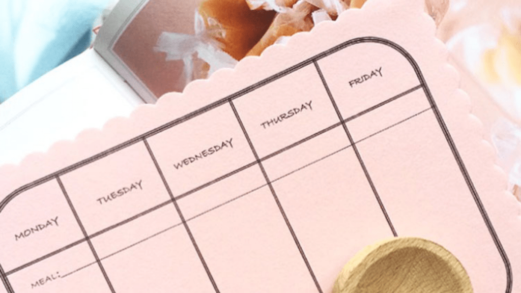 DIY Sunday: Weekly Meal Planner